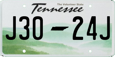 TN license plate J3024J