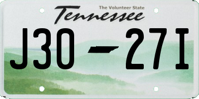 TN license plate J3027I