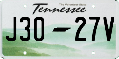 TN license plate J3027V