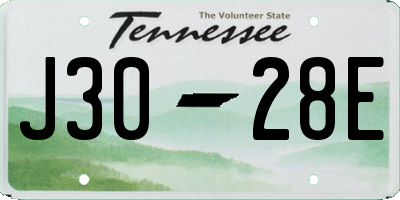 TN license plate J3028E
