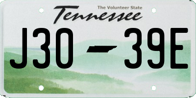 TN license plate J3039E