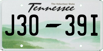 TN license plate J3039I