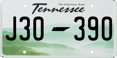TN license plate J3039O