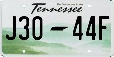 TN license plate J3044F