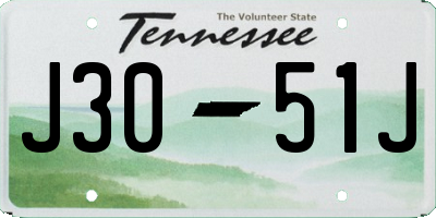 TN license plate J3051J