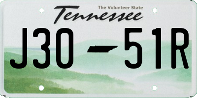 TN license plate J3051R