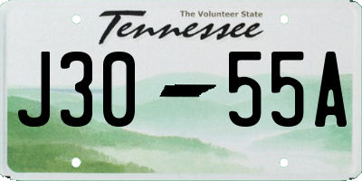 TN license plate J3055A