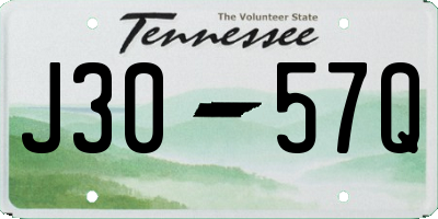 TN license plate J3057Q