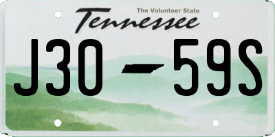TN license plate J3059S