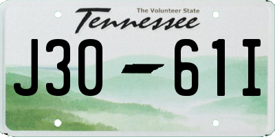 TN license plate J3061I