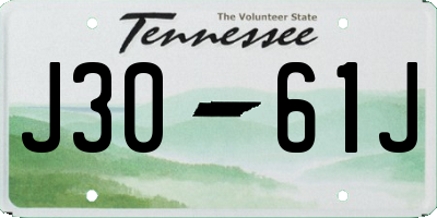 TN license plate J3061J