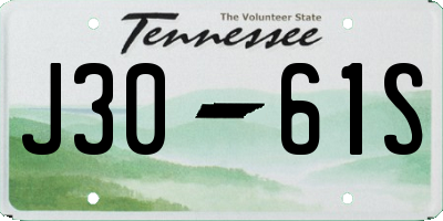 TN license plate J3061S