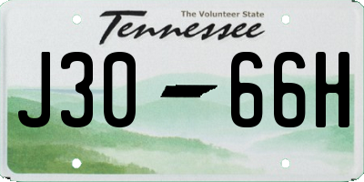 TN license plate J3066H