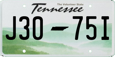 TN license plate J3075I