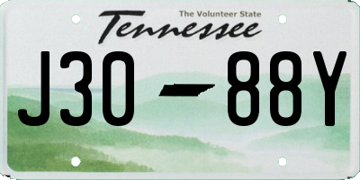 TN license plate J3088Y