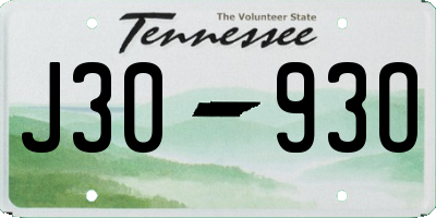 TN license plate J3093O