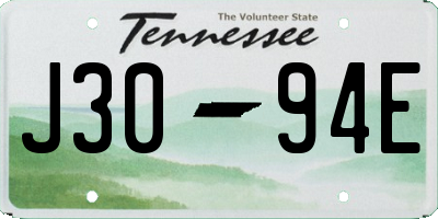TN license plate J3094E