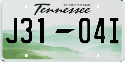 TN license plate J3104I