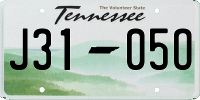 TN license plate J3105O