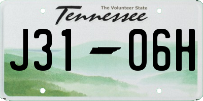 TN license plate J3106H