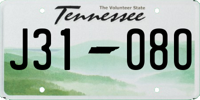 TN license plate J3108O