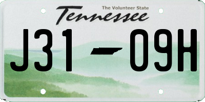 TN license plate J3109H