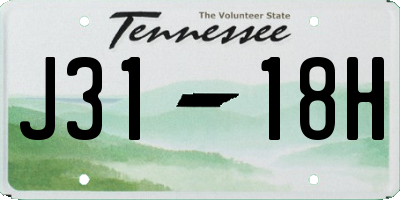 TN license plate J3118H