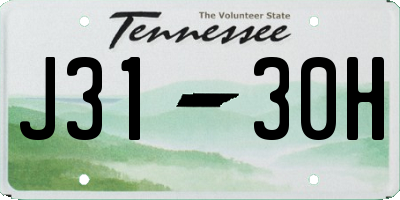 TN license plate J3130H