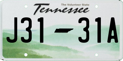 TN license plate J3131A