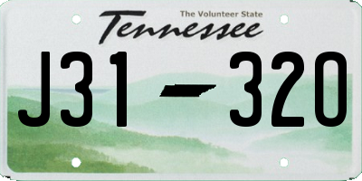 TN license plate J3132O