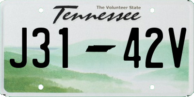 TN license plate J3142V