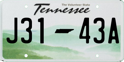 TN license plate J3143A
