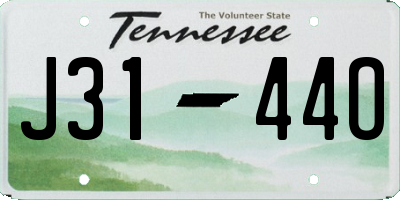 TN license plate J3144O