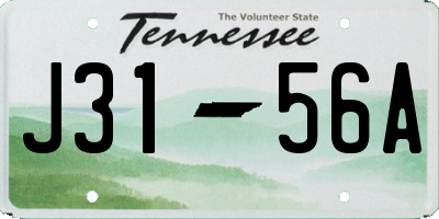 TN license plate J3156A