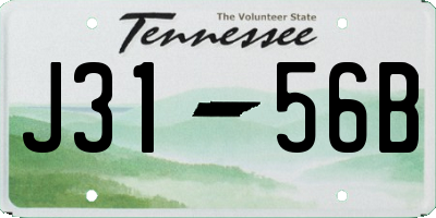 TN license plate J3156B