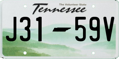 TN license plate J3159V