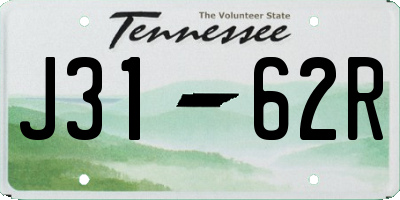 TN license plate J3162R
