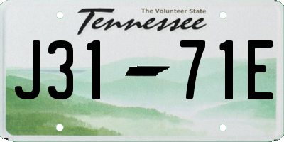 TN license plate J3171E