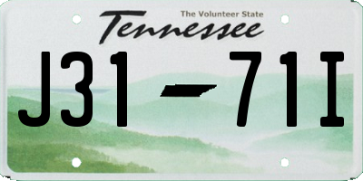TN license plate J3171I