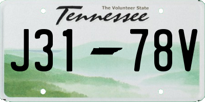 TN license plate J3178V