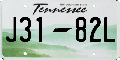 TN license plate J3182L