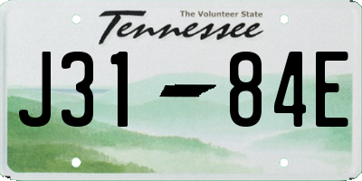 TN license plate J3184E