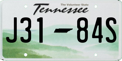 TN license plate J3184S