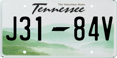 TN license plate J3184V