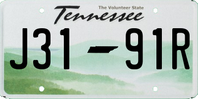 TN license plate J3191R