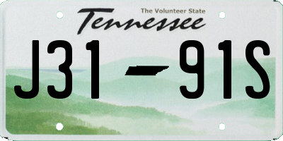 TN license plate J3191S