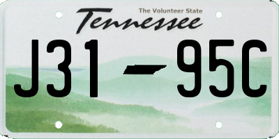 TN license plate J3195C