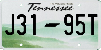 TN license plate J3195T