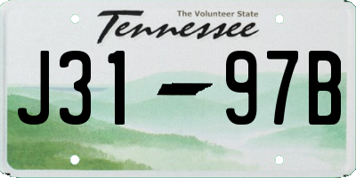 TN license plate J3197B