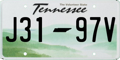 TN license plate J3197V